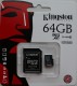 MicroSDXC Card 64GB Kingston Class10 adaptor